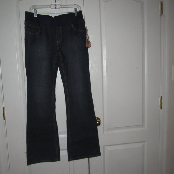 NWT HOUSE OF FREEDOM Dark Wash Pull-On Blue Jeans Size L - Picture 1 of 7